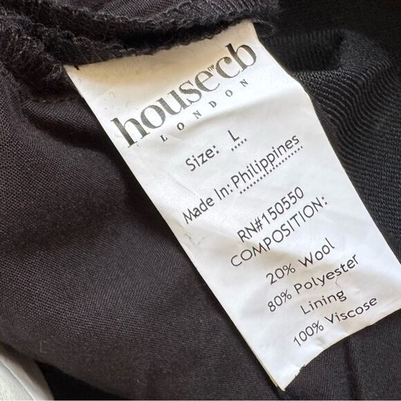 NWT House of CB Alivia black loose fit eide leg trousers size large - Picture 7 of 8